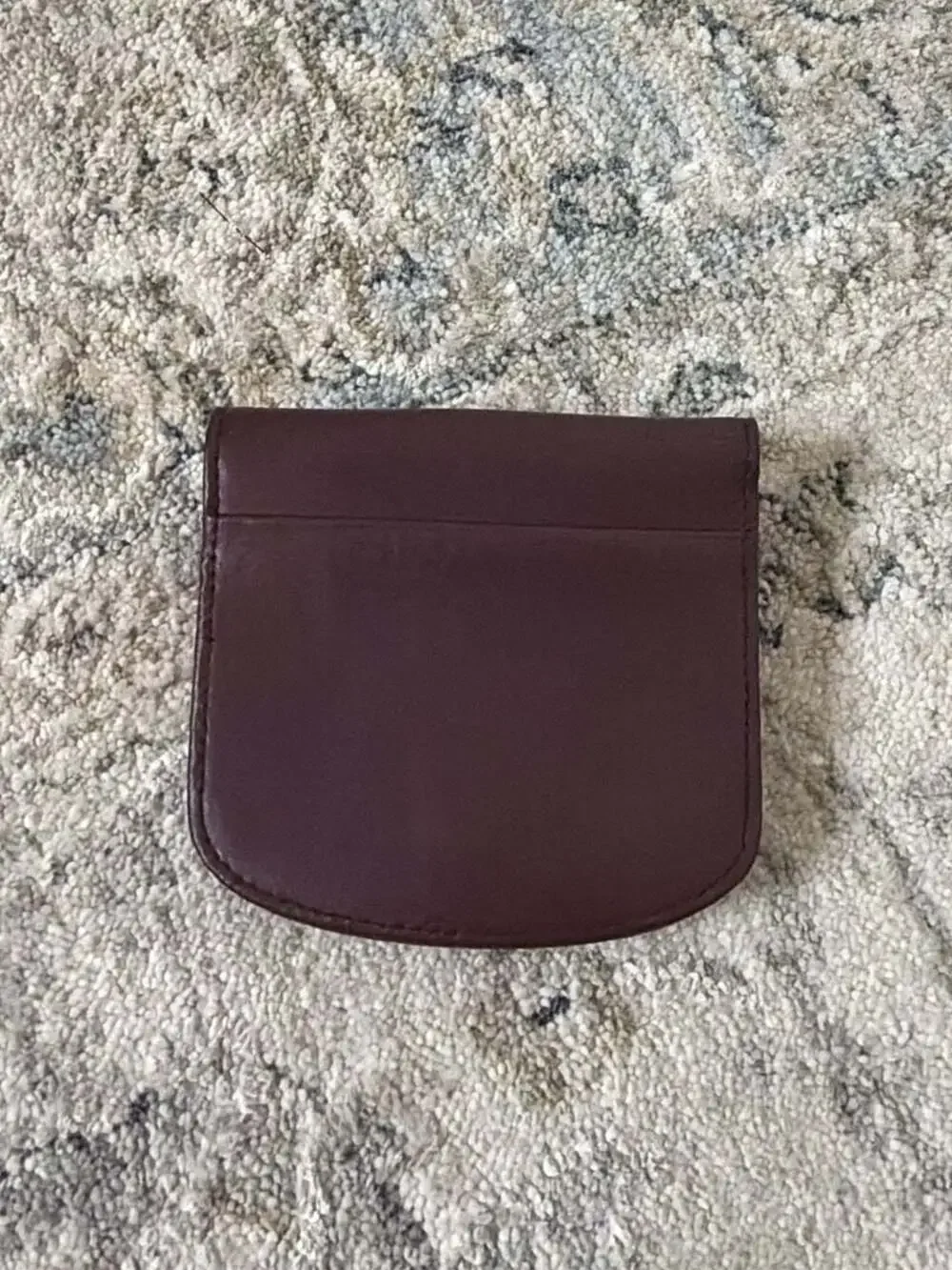 Buxton Vintage Genuine Leather Burgundy Mini Coin Purse